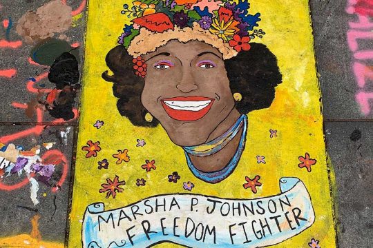 Portrait of Marsha Pl Johnson, Freedom Fighter - Andrew Ratto, Wikipedia
