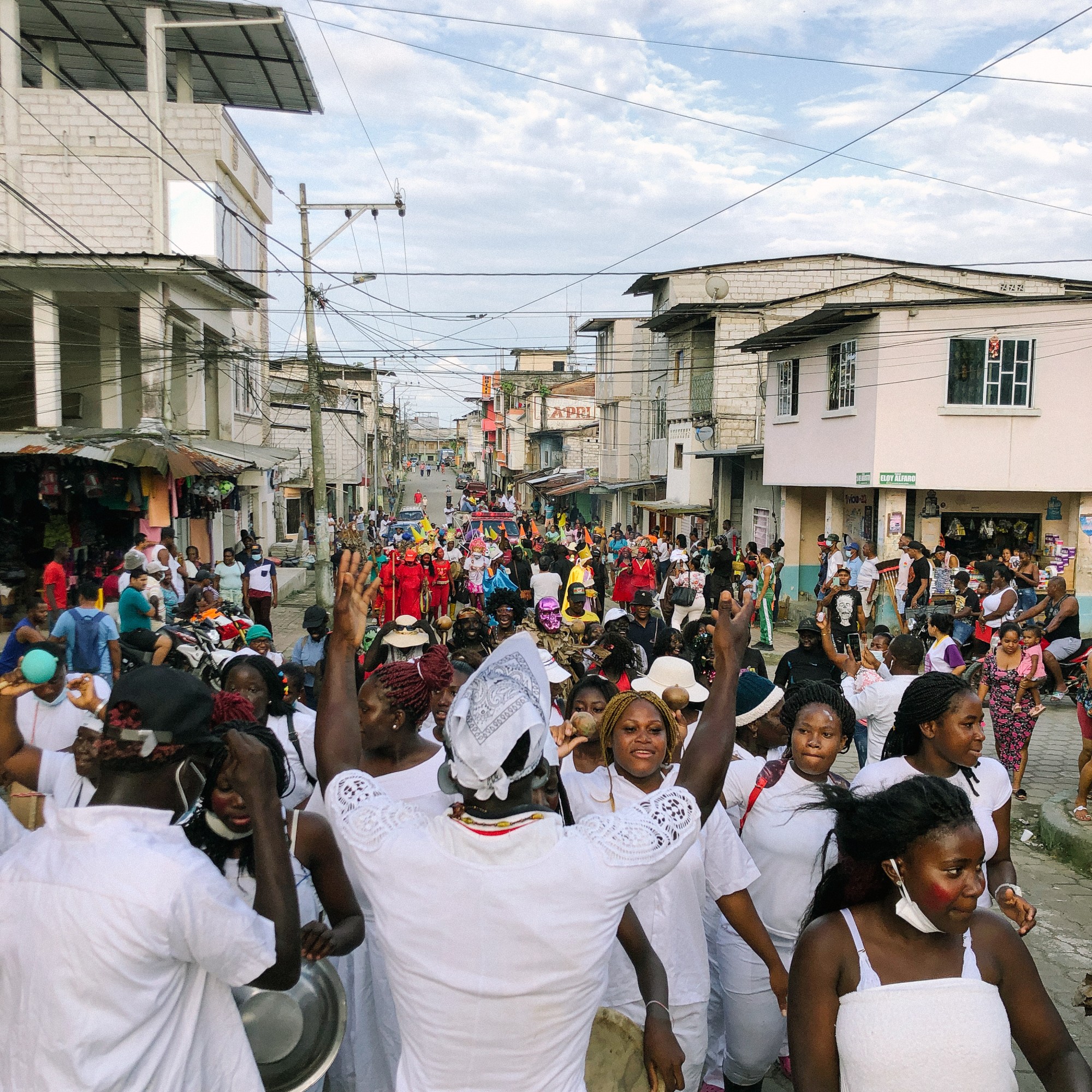 Booklet p11 - Group of Cucuruchos from Selva Alegre in Borbon during the Feast of the Three Kings