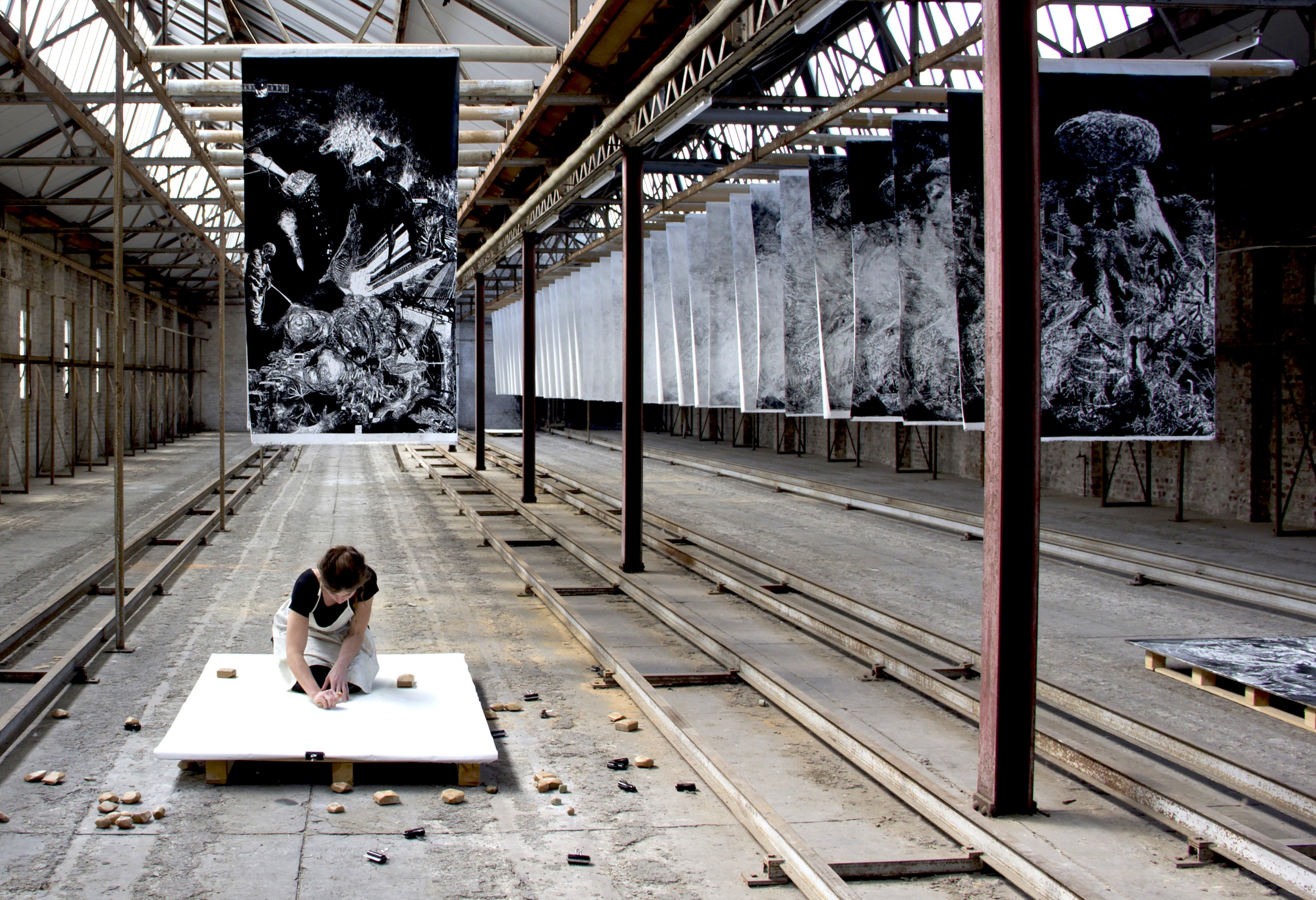 Lavandière de la nuit, installation performance, Classens Canvas, 2019