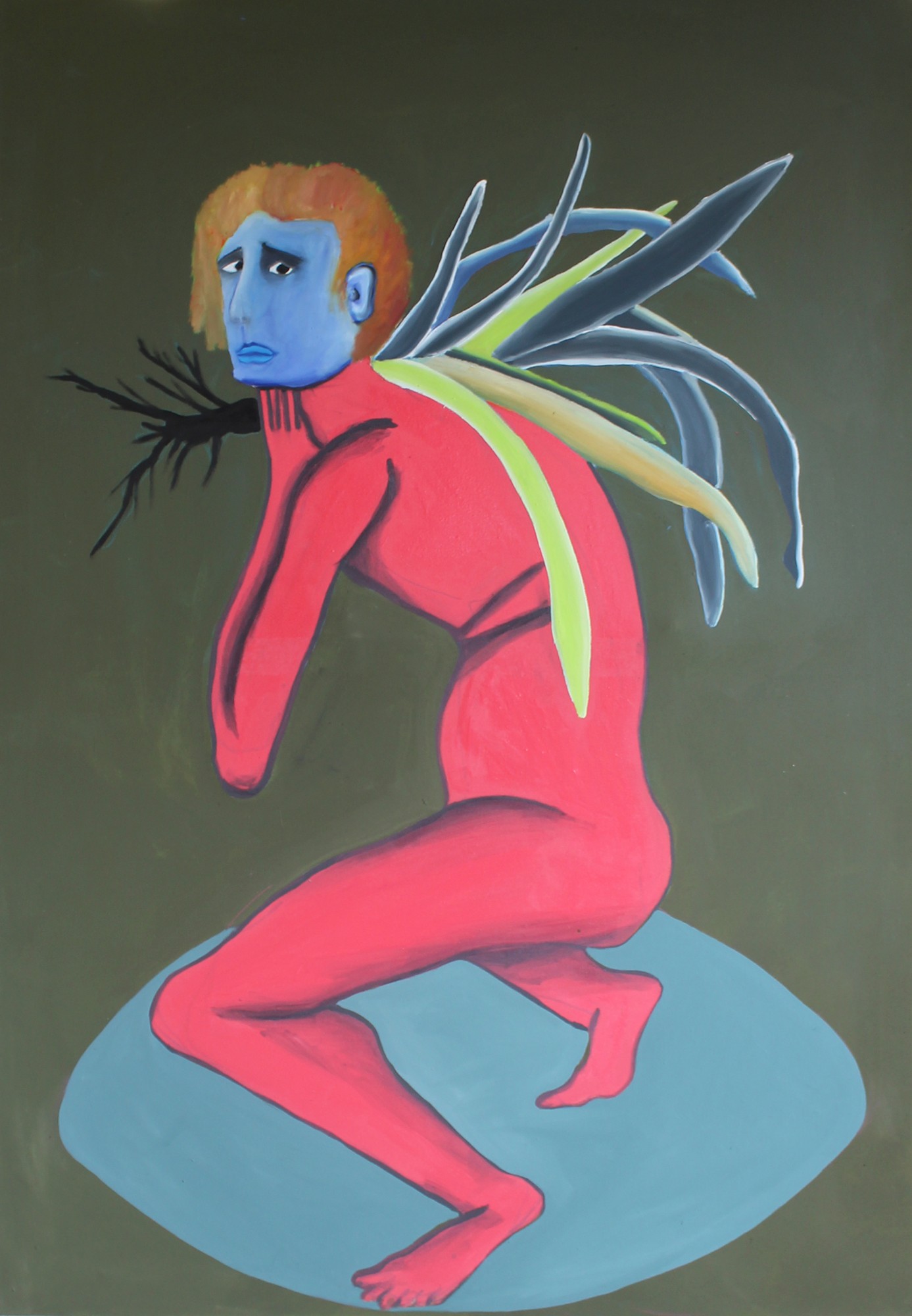 Diego Wery, Ho, pauvre plante, huile sur toile, 115 x 160 cm, 2016, courtesy Galerie Valeria Cetraro © Diego Wery