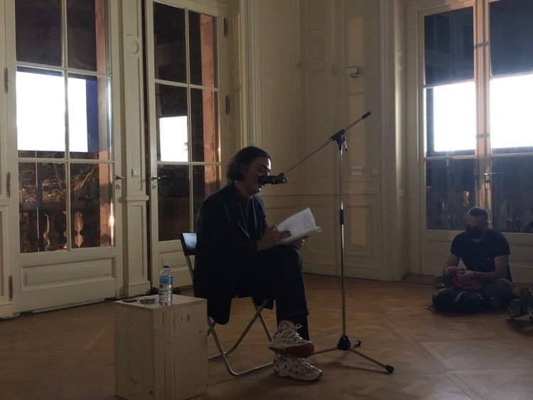 Théo Casciani lors de l'Occupation corruption & dilution à Lyon pour le CWB