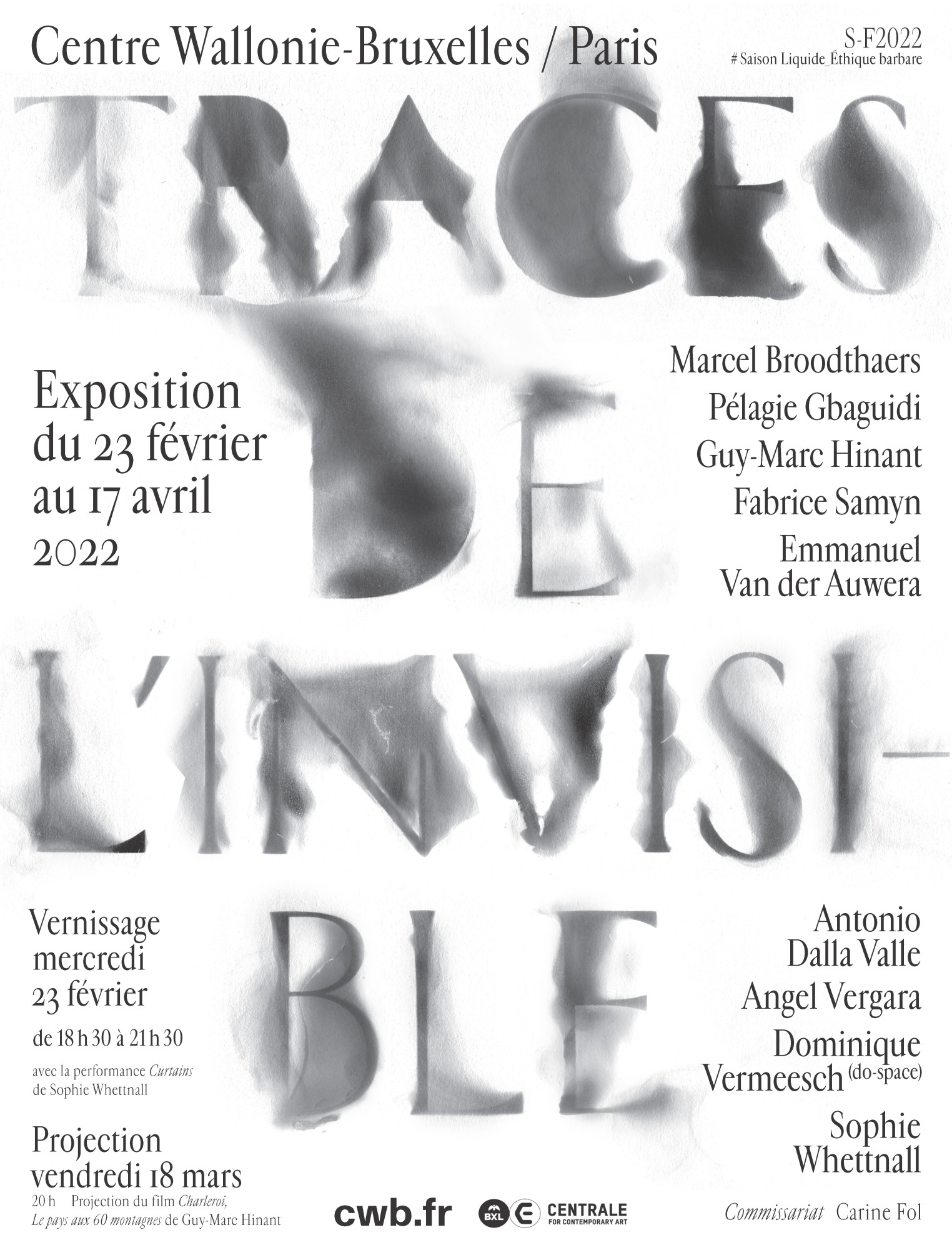 Affiche Exposition *Les traces de l’invisible *© Aurélien Farina